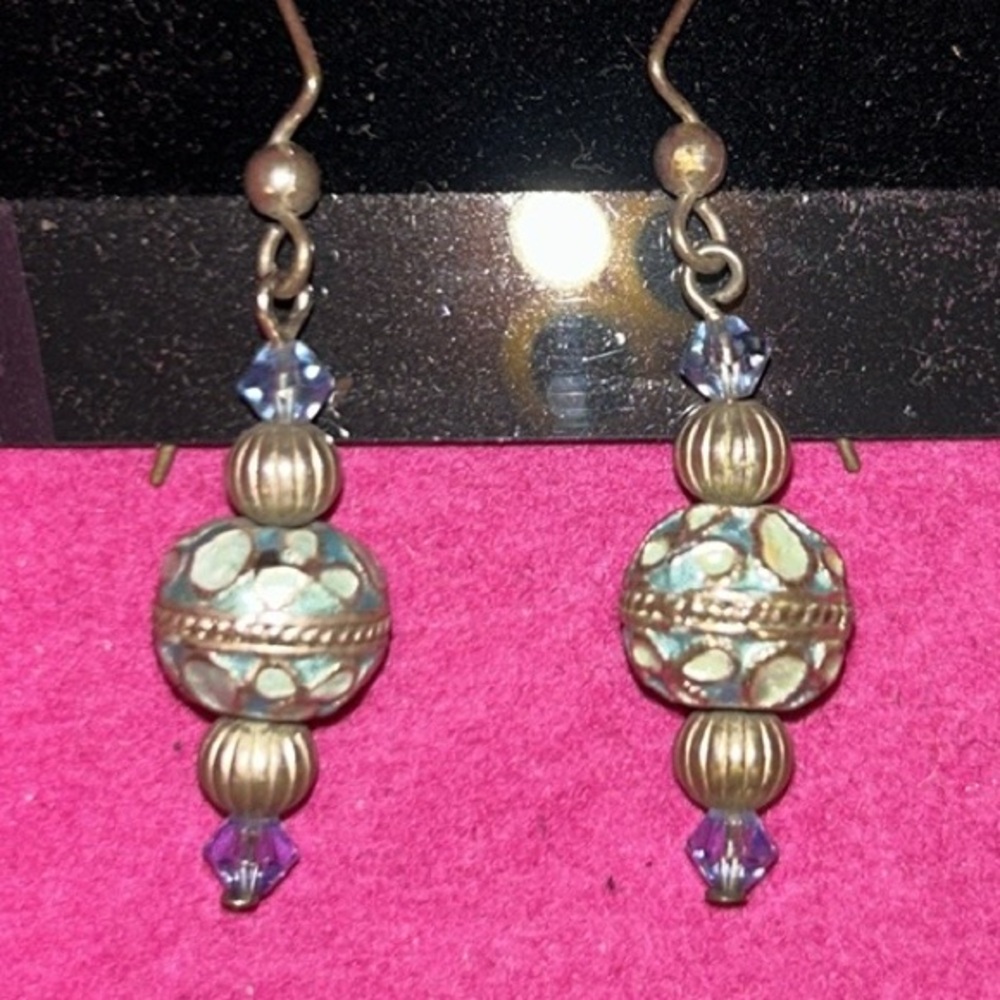 Enamel Beaded Earrings